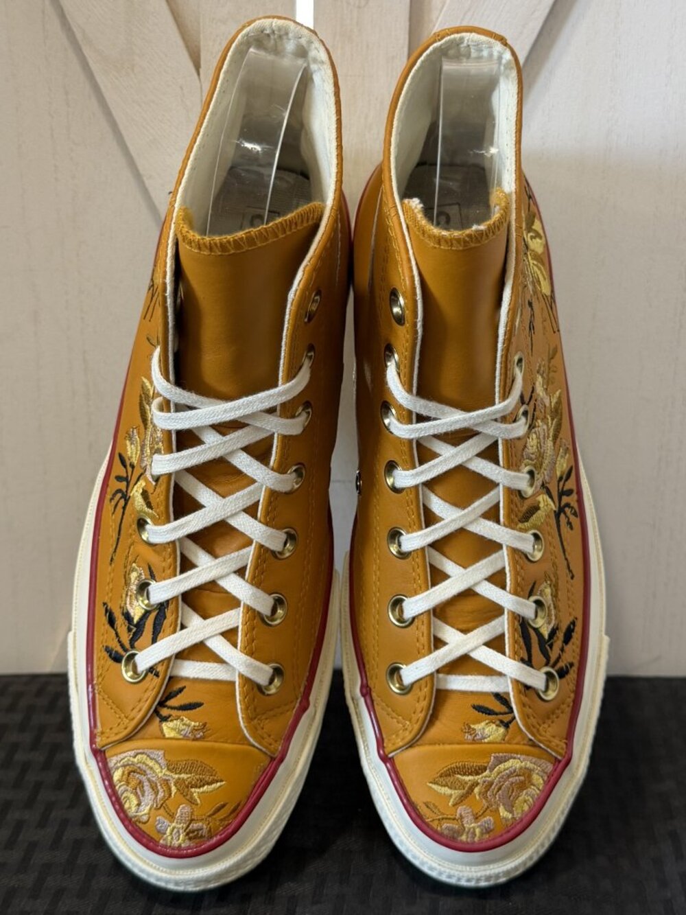 Converse Chuck 70 High 'Parkway Floral Embroidery' Sneakers in Turmeric Gold - Picture 8 of 10